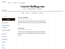 Tablet Screenshot of convictmailbag.com